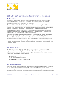 G2S v2.1 EGM Certification Requirements