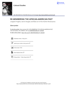 RE MEMBERING THE AFRICAN AMERICAN PAST