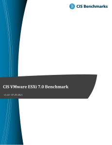 CIS VMware ESXi 7.0 Benchmark v1.1.0 - PDF