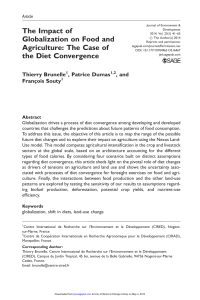 Globalization, Food, and Diet Convergence: A Scientific Analysis