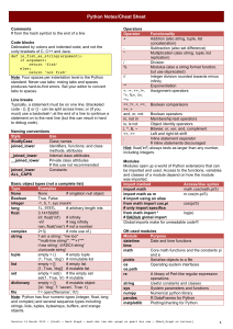 Python Notes