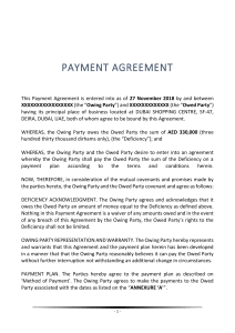 Payment Agreement Template sample