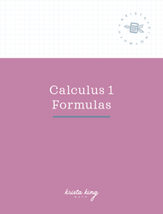 Calculus 1.formulas
