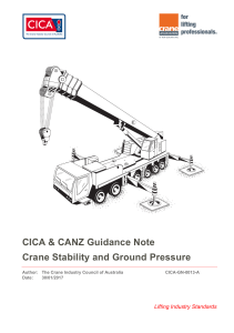 Crane stability and ground pressure