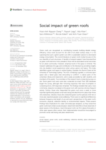 Social impact of green roofs