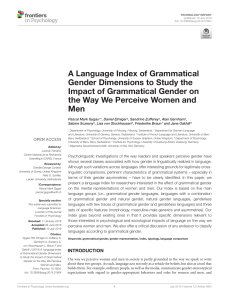 A Language Index of Grammatical Gender Dimensions to STudy the Impact of Grammatical Gender on the Way We Perceive Women and Men
