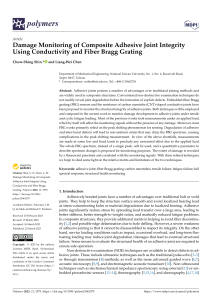 Damage Monitoring of Composite Adhesive Joint Integrity Using Conductivity and Fiber Bragg Grating