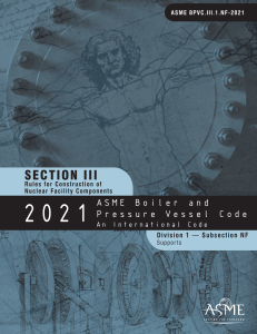 ASME BPVC 2021 Section III div. 1 sub NF