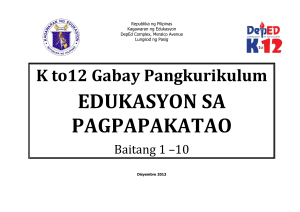 Edukasyon sa Pagpapakatao Curriculum Guide Grade 1-10