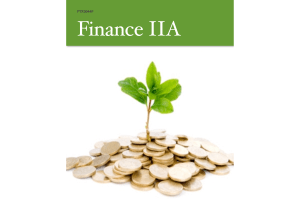 Finance IIA - ALL NOTES