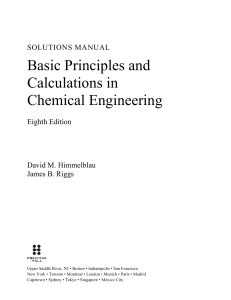  솔루션 basic principles and calculations of chemical engineering 8th edition solution