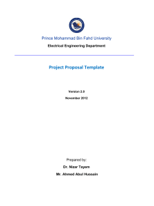 Electrical Engineering Project Proposal Template