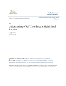 Understanding of Self-Confidence in High School Students