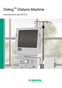 B.Braun Dialog+ Dialysis Machine - User manual