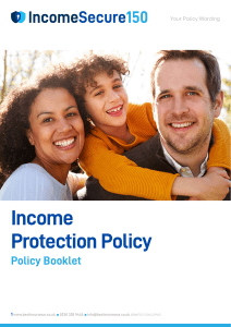 IncomeSecure150 ASU Policy Wording