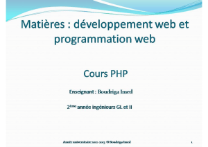 cours php complet