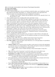 Week 5. Cheat sheet  TECHNICAL PAPER Basic Rules (Reference List) (1)