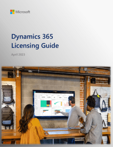 Dynamics 365 Licensing Guide - April 2023