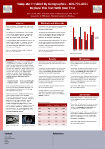 Scientific Poster Template for Research Presentations