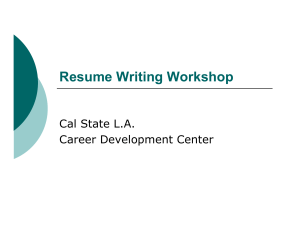 Resume Writing Tips Presenttaion