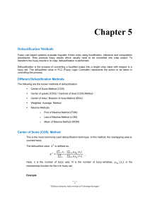 Chapter 5 Defuzzification Methods