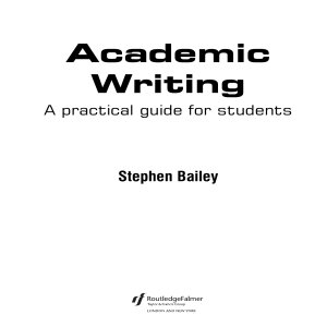 2003 Academic Writing A practical guide for s