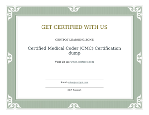 Certified Medical Coder (CMC) Certification dump