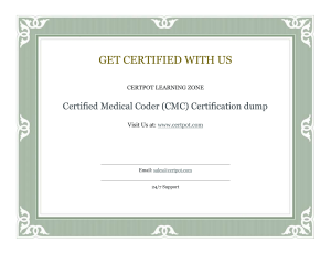 Certified Medical Coder (CMC) Certification dump