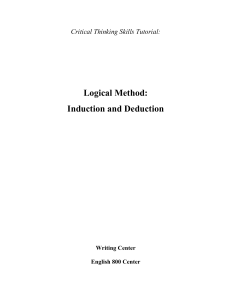 Logical Method Induction Deduction