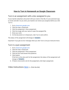 GoogleClassroom How to Turn on HW