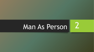 Ethics: Man as a Person