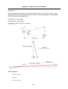 Mechanism Kinematics Exercise Solutions