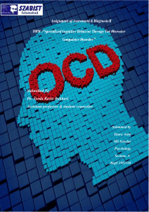 OCD Cognitive Behavior Therapy Assignment