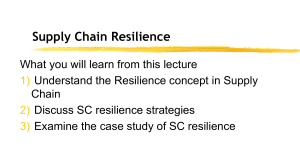 Lecture 3 - Supply Chain Resilience including learning activities