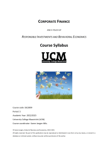 Course Syllabus SSC2009 - UCM 2023