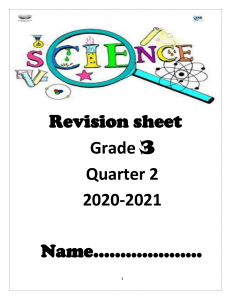 revision sheet for G3 