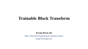 trainable block transform