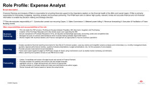 Role Profile - Expense Analyst