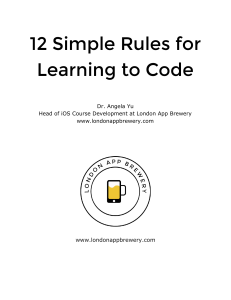 12 Rules to Learn to Code