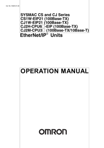 OMRON PLC CJ2 CPU EIP MANUAL 