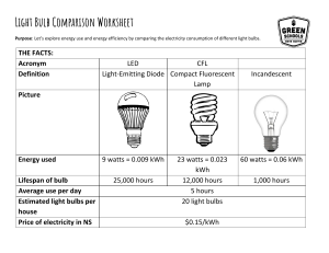 act light bulb comparison