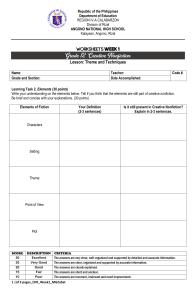 Grade 12 Creative Nonfiction Worksheet: Theme & Techniques