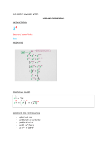 IB SL MATHS SUMMARY NOTES