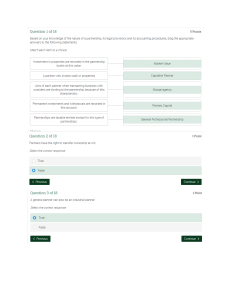 Partnership Accounting Quiz