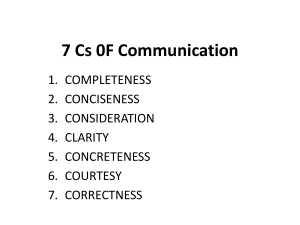 7 Cs 0F Communication
