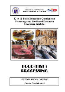 K TO 12 FISH PROCESSING LEARNING MODULE