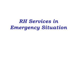 RH in Emergencies