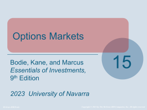 Capítulo 15 Options markets