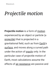 Projectile motion - Wikipedia