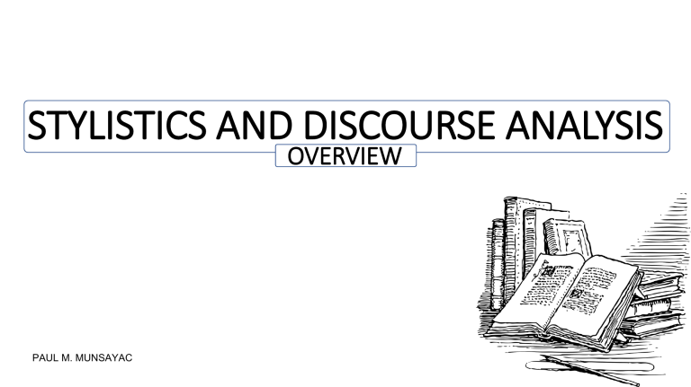 stylistics-and-discourse-analysis-overview